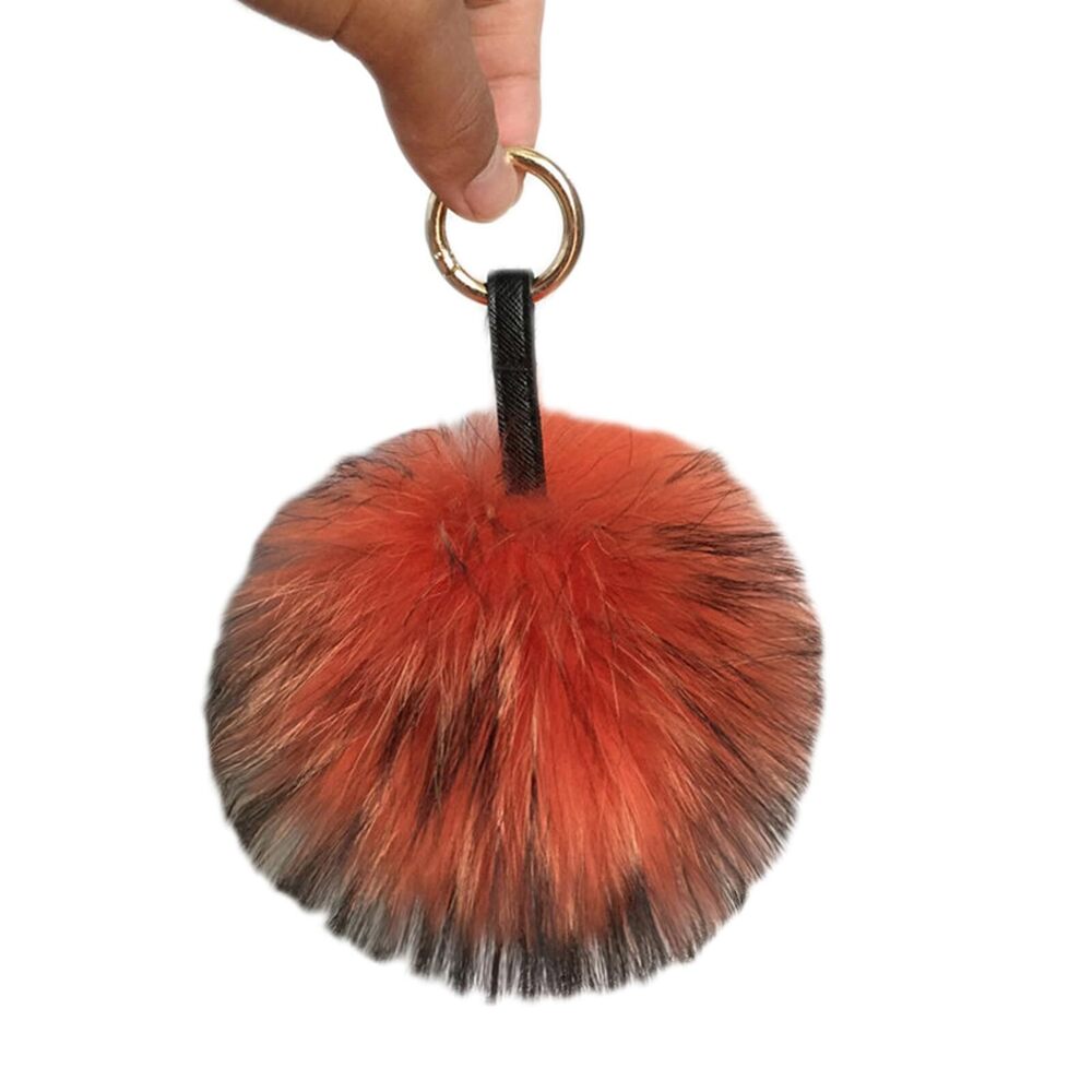 1709 Pom Pom Keychain Fur Hairball Car Keyrings Fuzzy Ball Key Rings Furry
